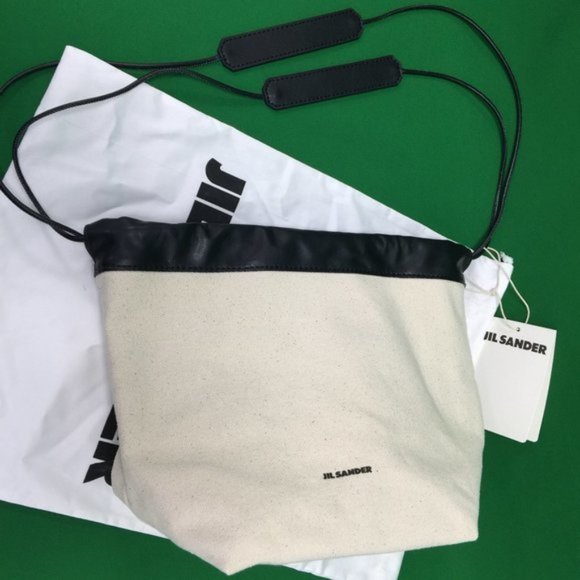 Jil Sander NWT Small Canvas Drawstring Crossbody Bag - Picture 8 of 9